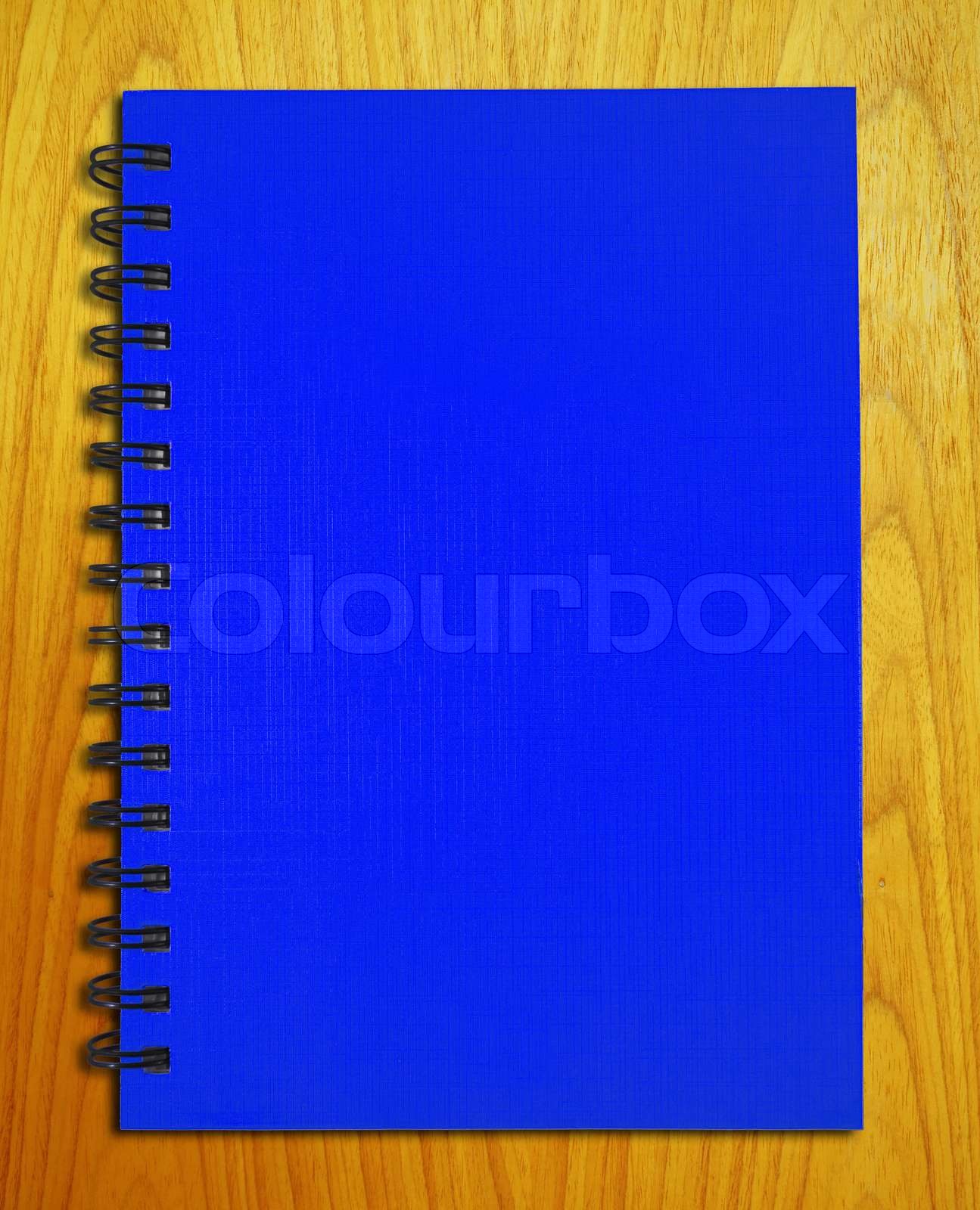 blue notebook Stock image Colourbox
