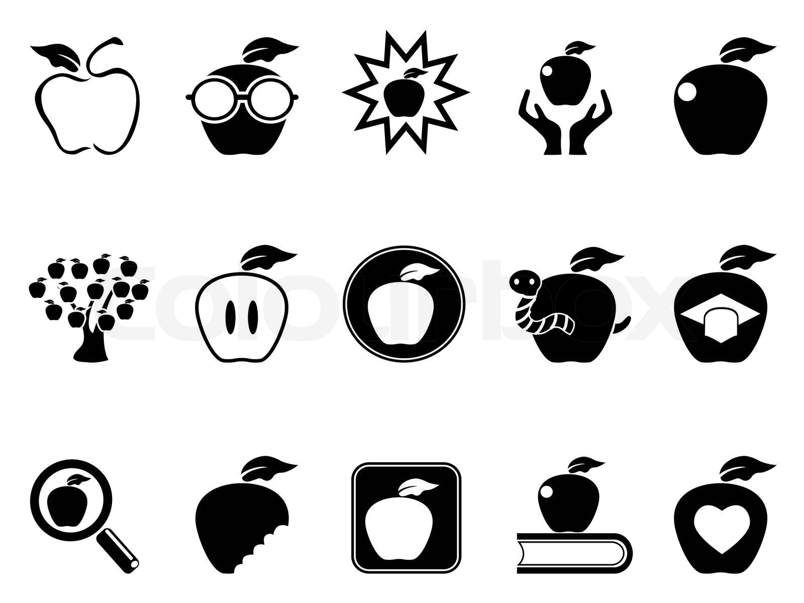 apple icons set Stock vector Colourbox