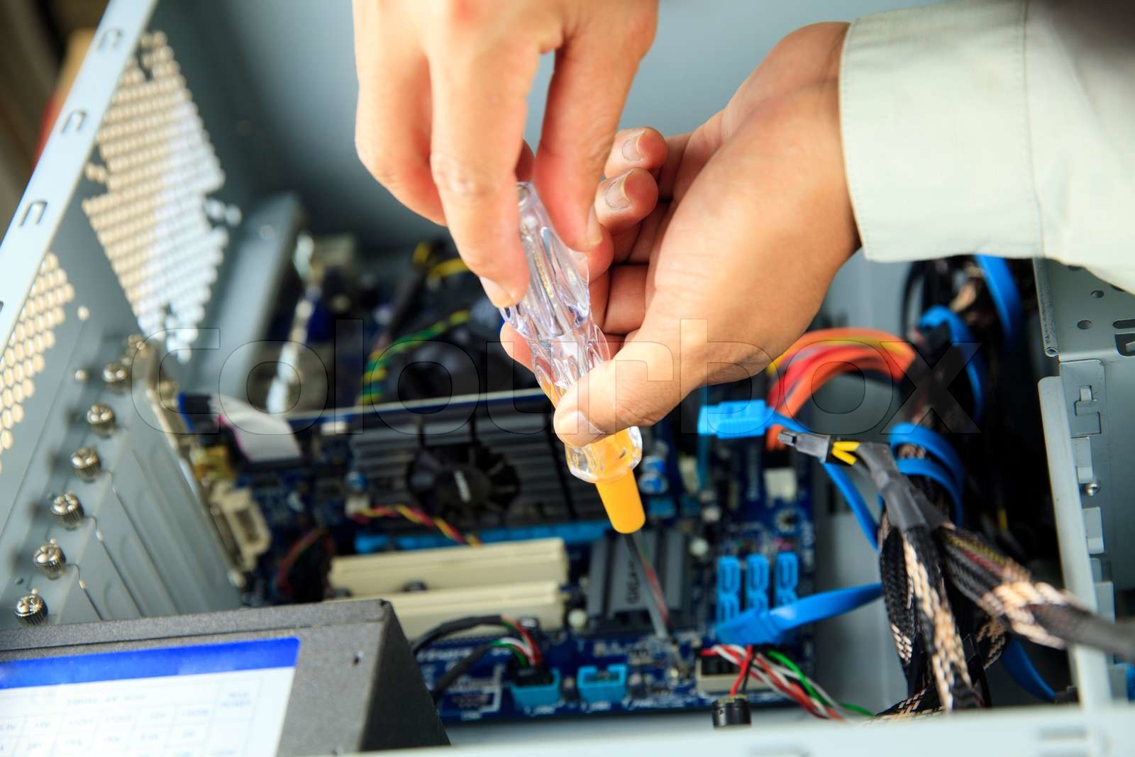 Computer support technician Stock image Colourbox