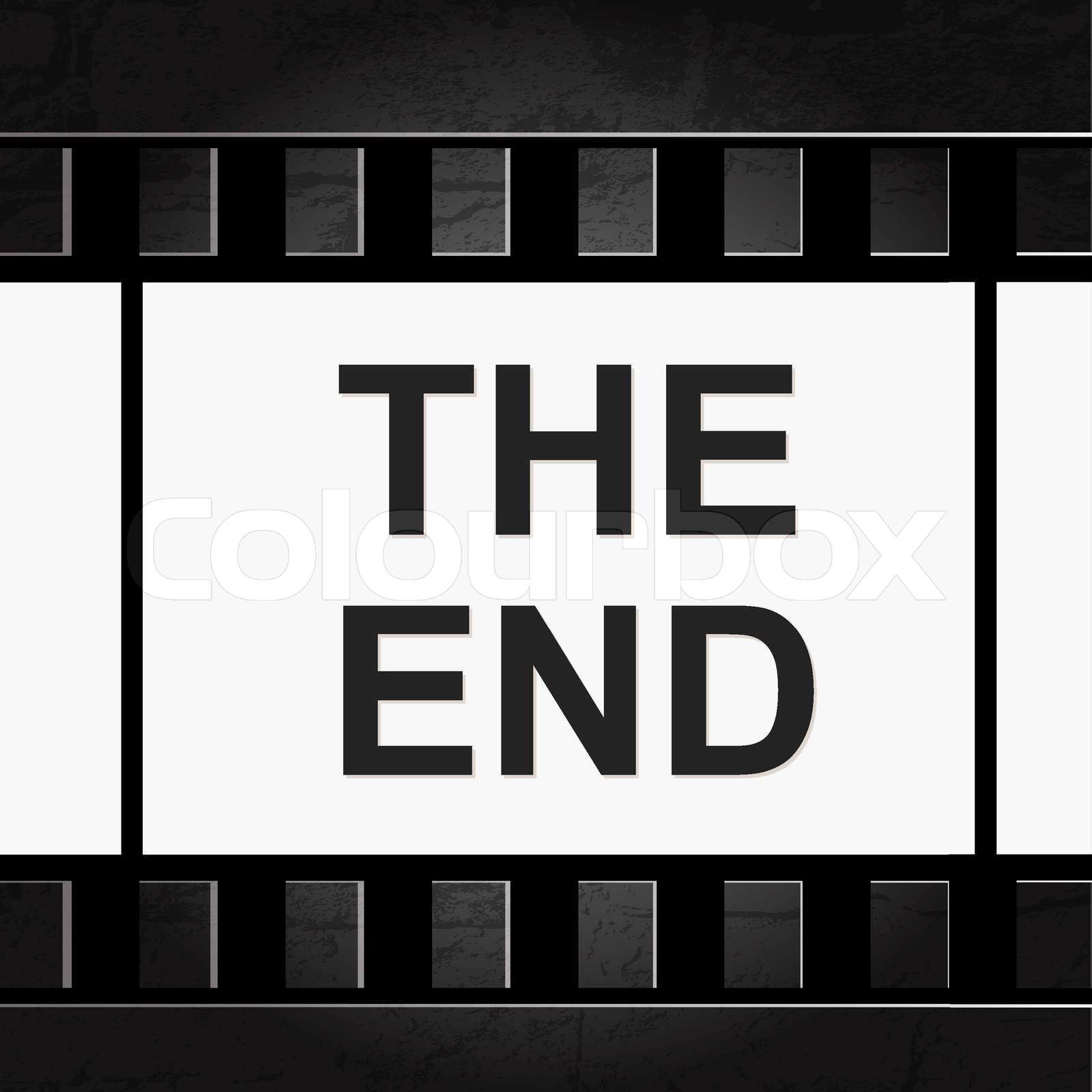 Old filmstrip Movie ending frame | Stock vector | Colourbox