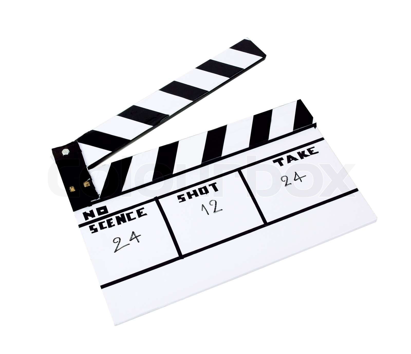 Slate clapboard for scene eller film shoot Stock foto Colourbox