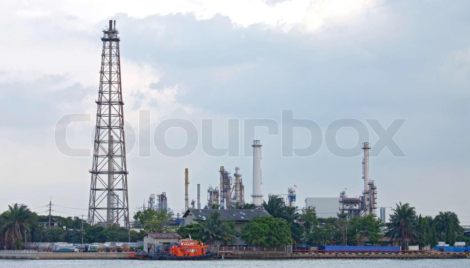 Oil distillation Tower | Stock image | Colourbox