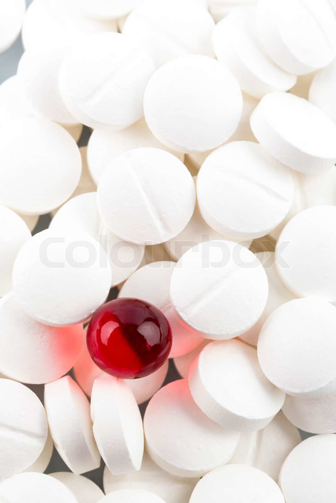 tablets in white and red | Stock image | Colourbox