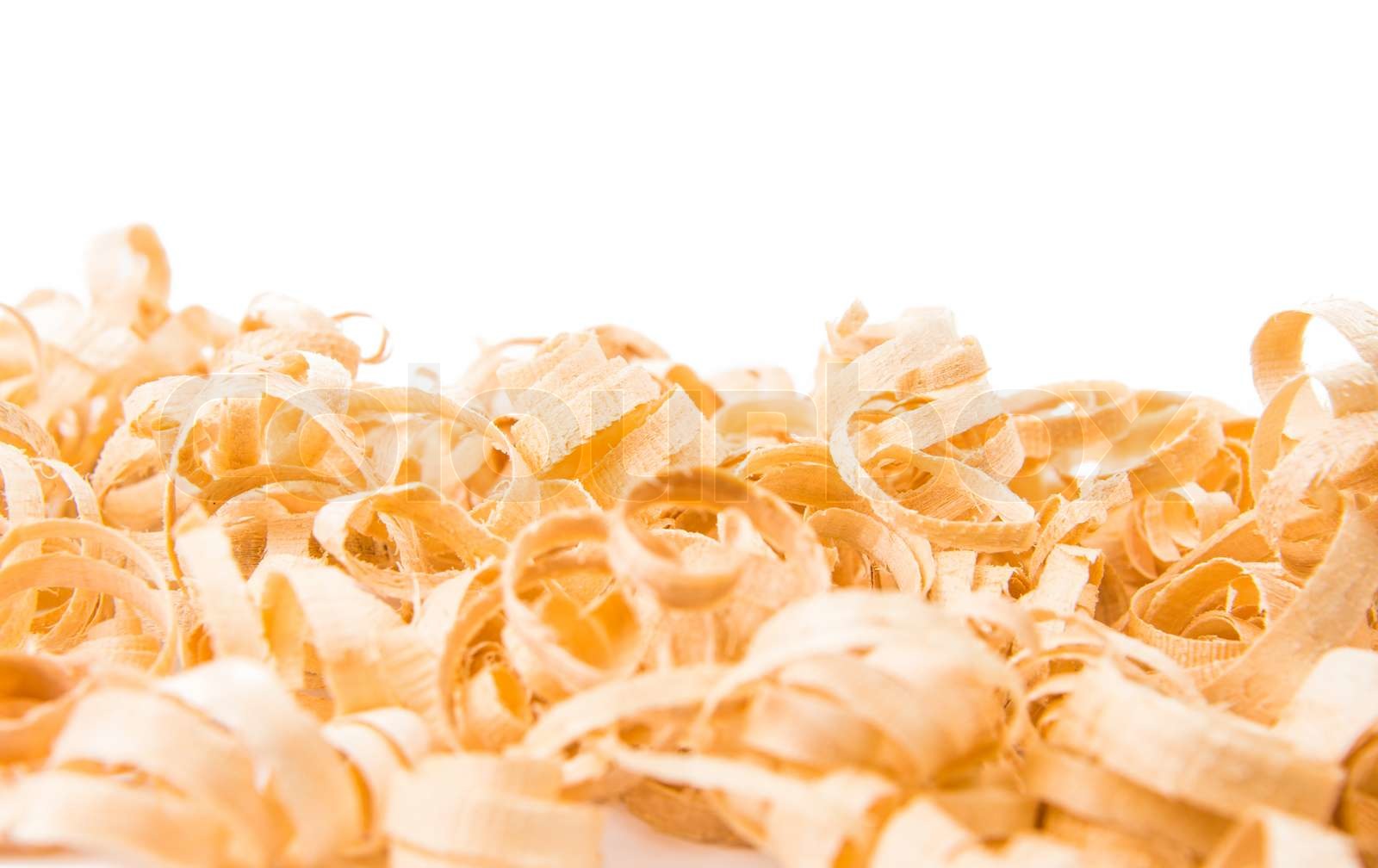 wood shavings Stock image Colourbox
