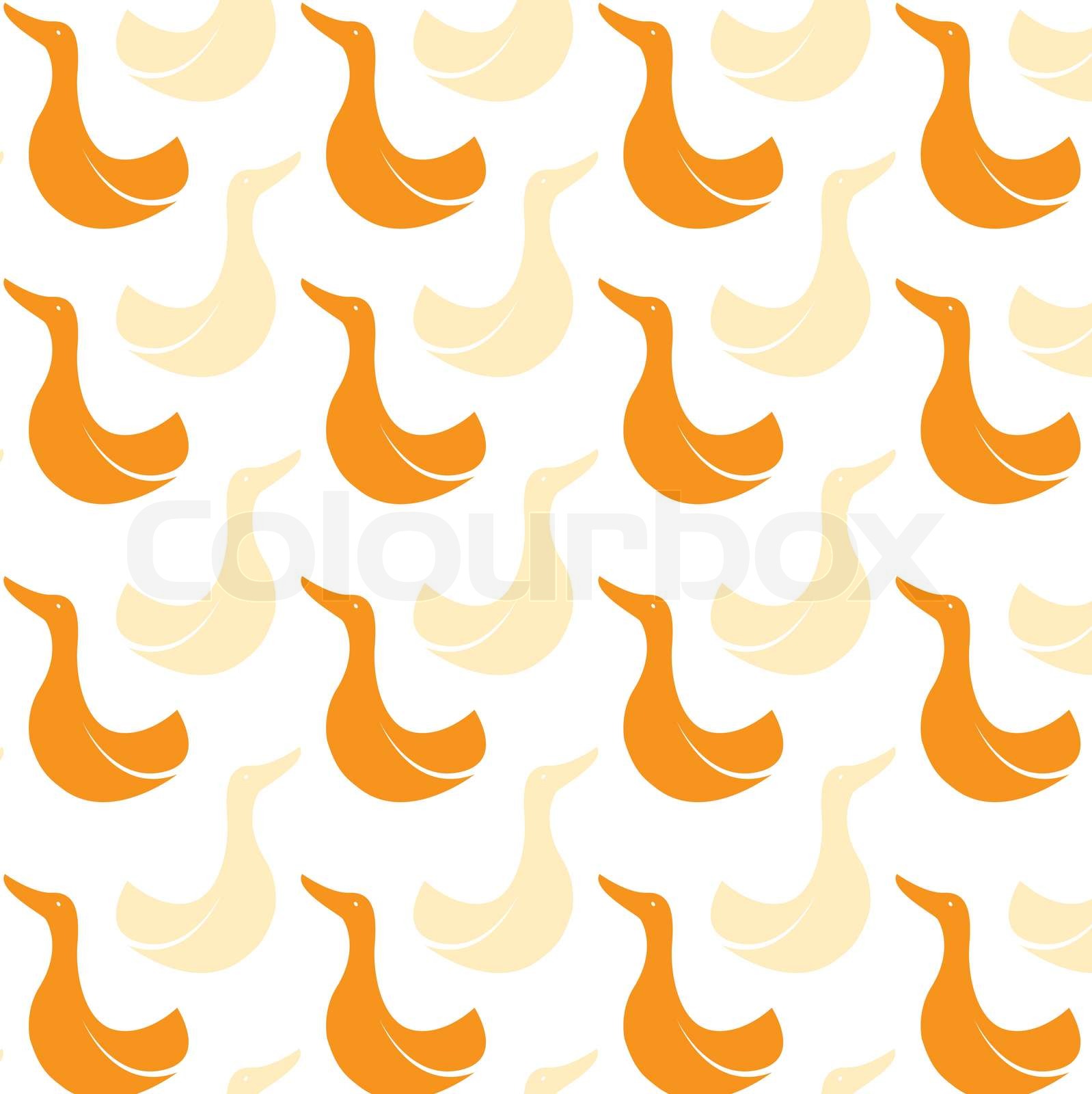 Seamless wallpaper duck | Stock vector | Colourbox
