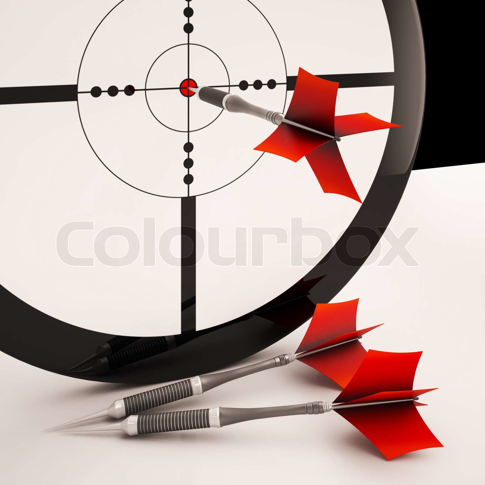 Dart Target Meaning Focused Successful Accurate Goal Stock image