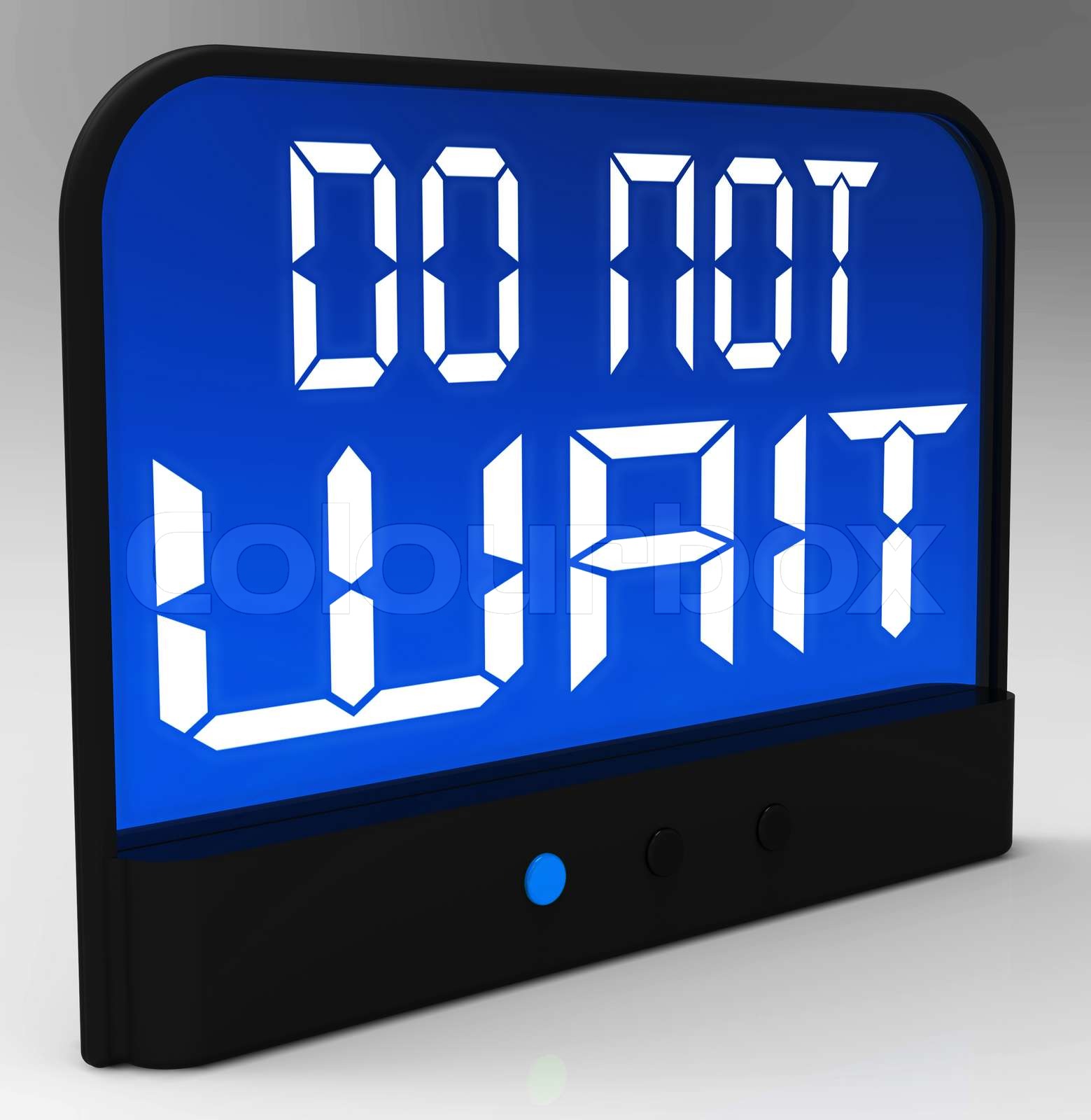 Do Not Wait Clock Shows Urgency For Action Stock image Colourbox