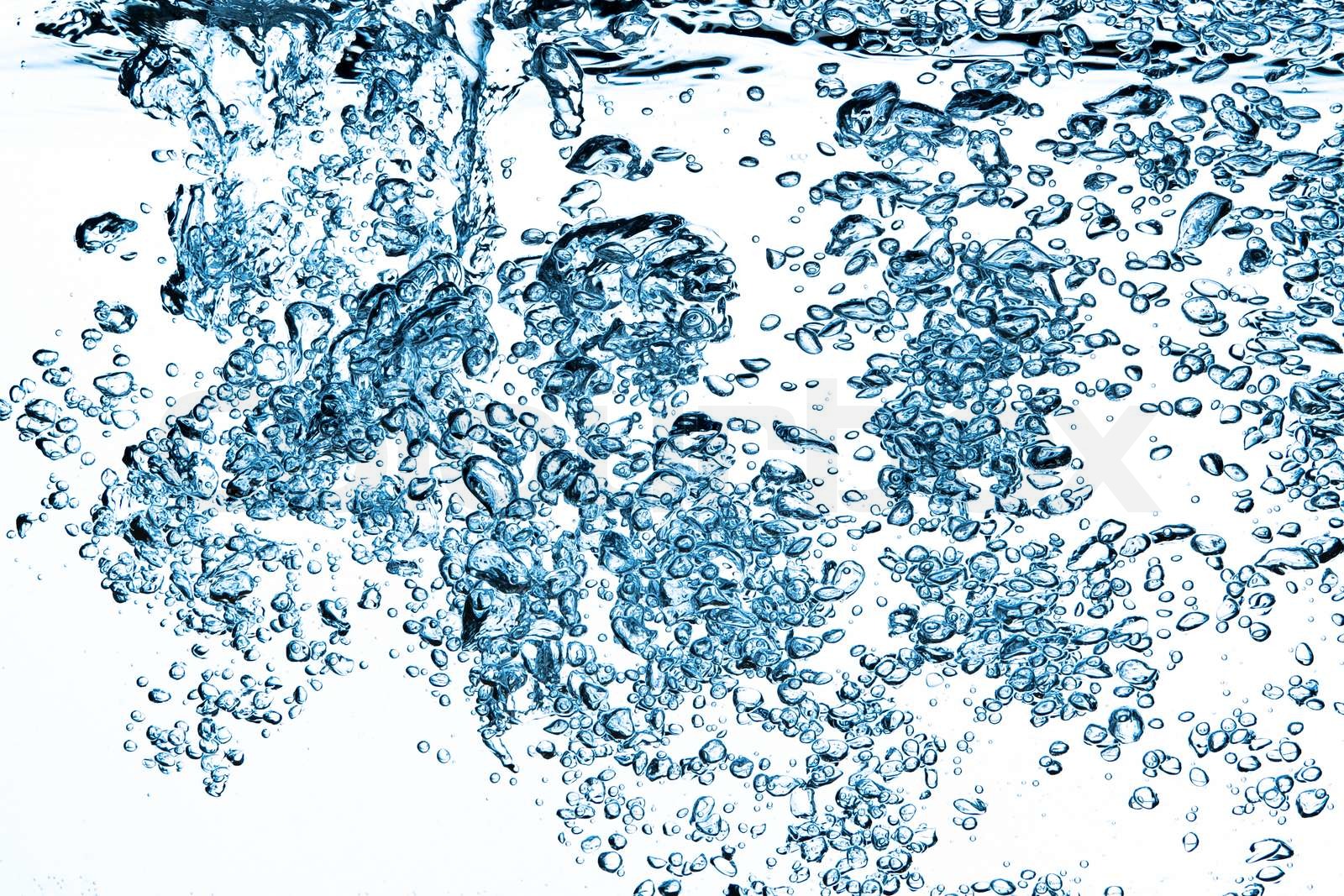 Blasen im Wasser Stock Bild Colourbox