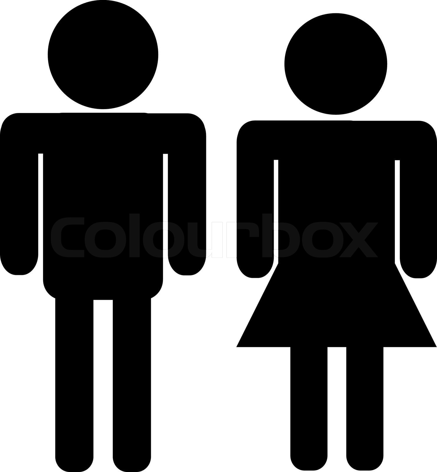 MAN WOMAN | Stock vector | Colourbox