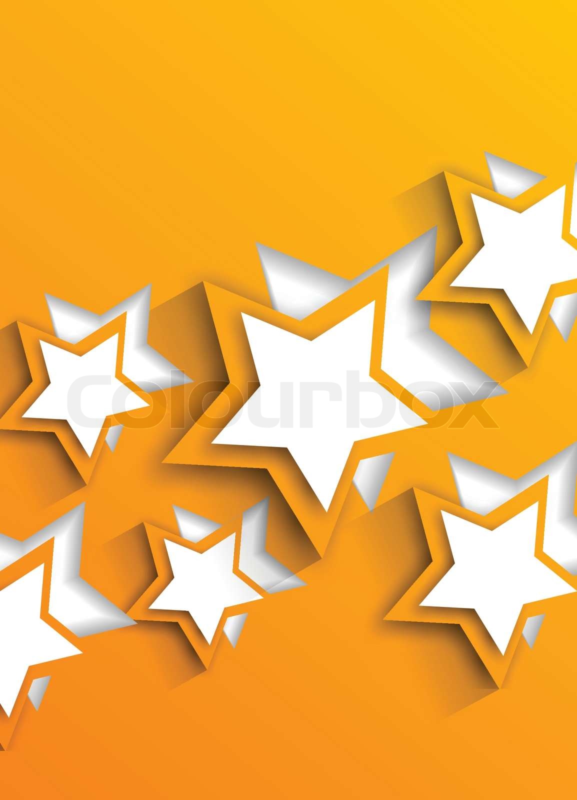 Background with orange stars | Stock vector | Colourbox