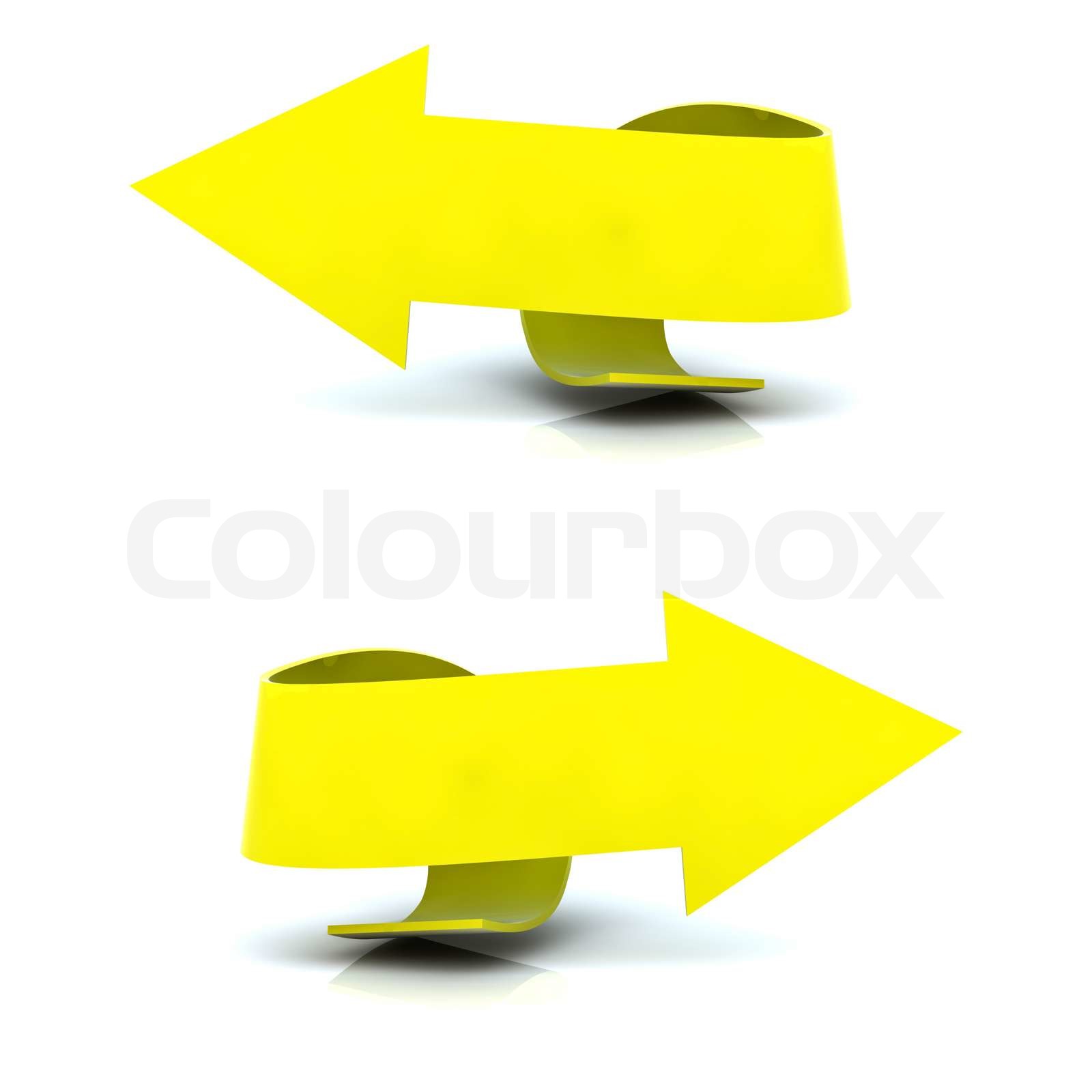 sch-ne-gelbe-pfeile-in-beide-richtungen-links-und-rechts-stock-bild