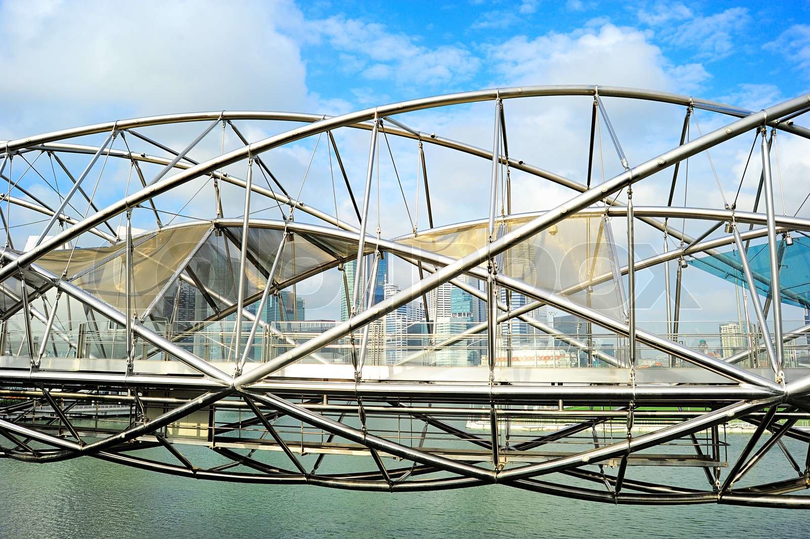 The Helix Bridge Stock image Colourbox
