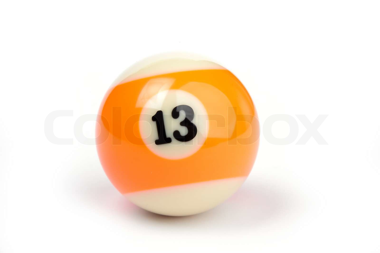 Billardkugel Nummer 13 | Stock Bild | Colourbox