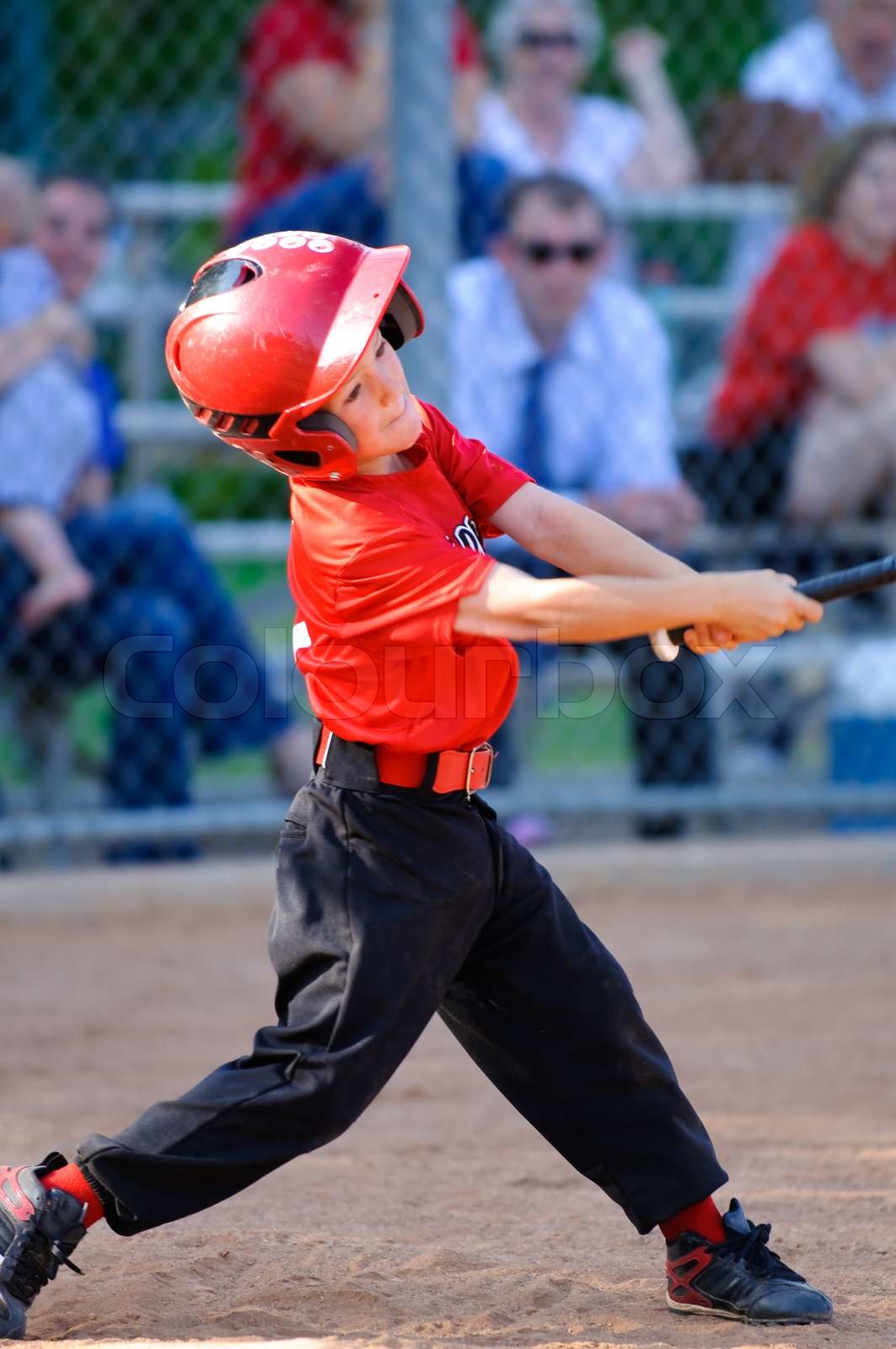 little league batter Stock image Colourbox