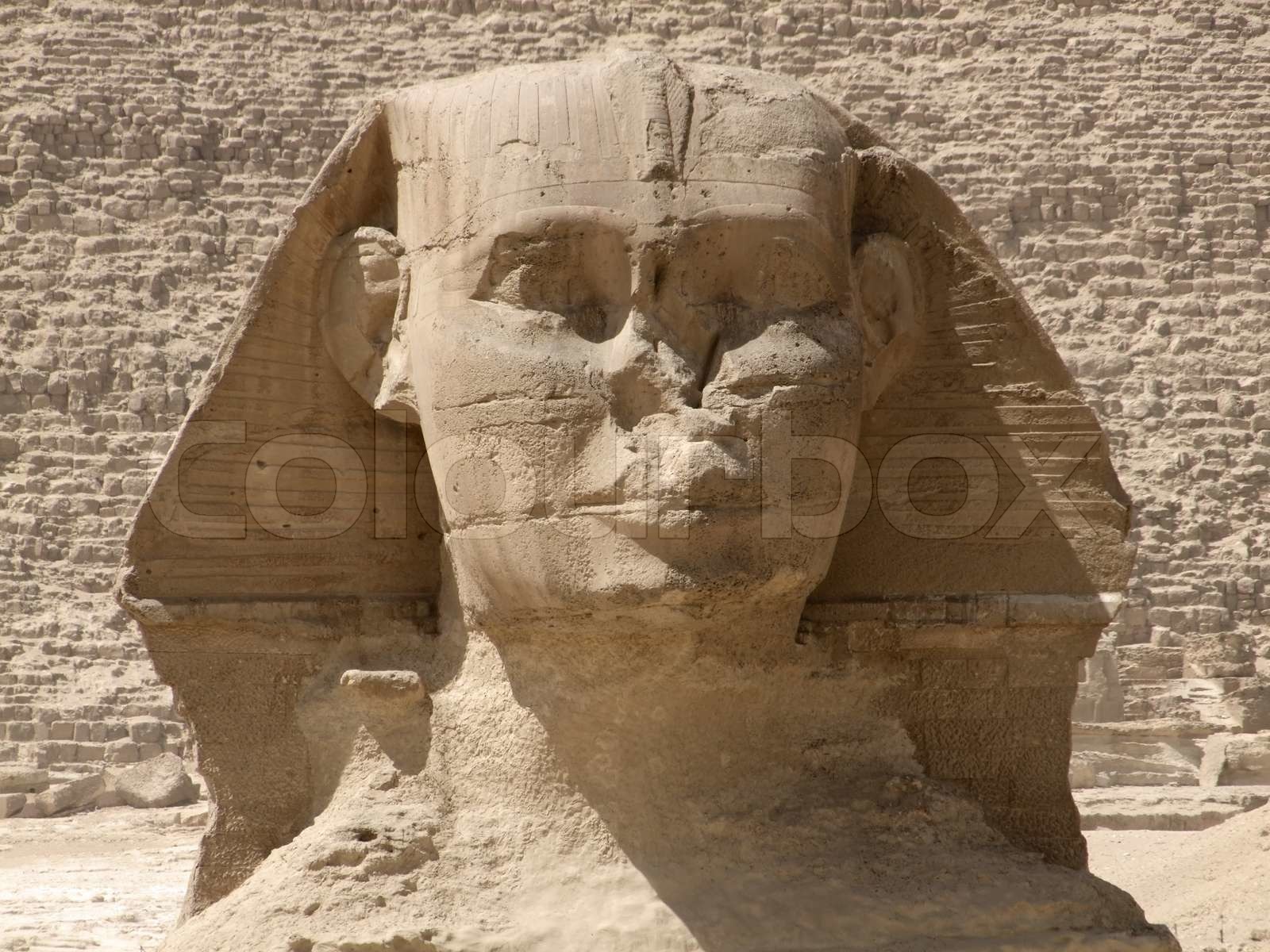 frontal Sphinx detail | Stock Bild | Colourbox