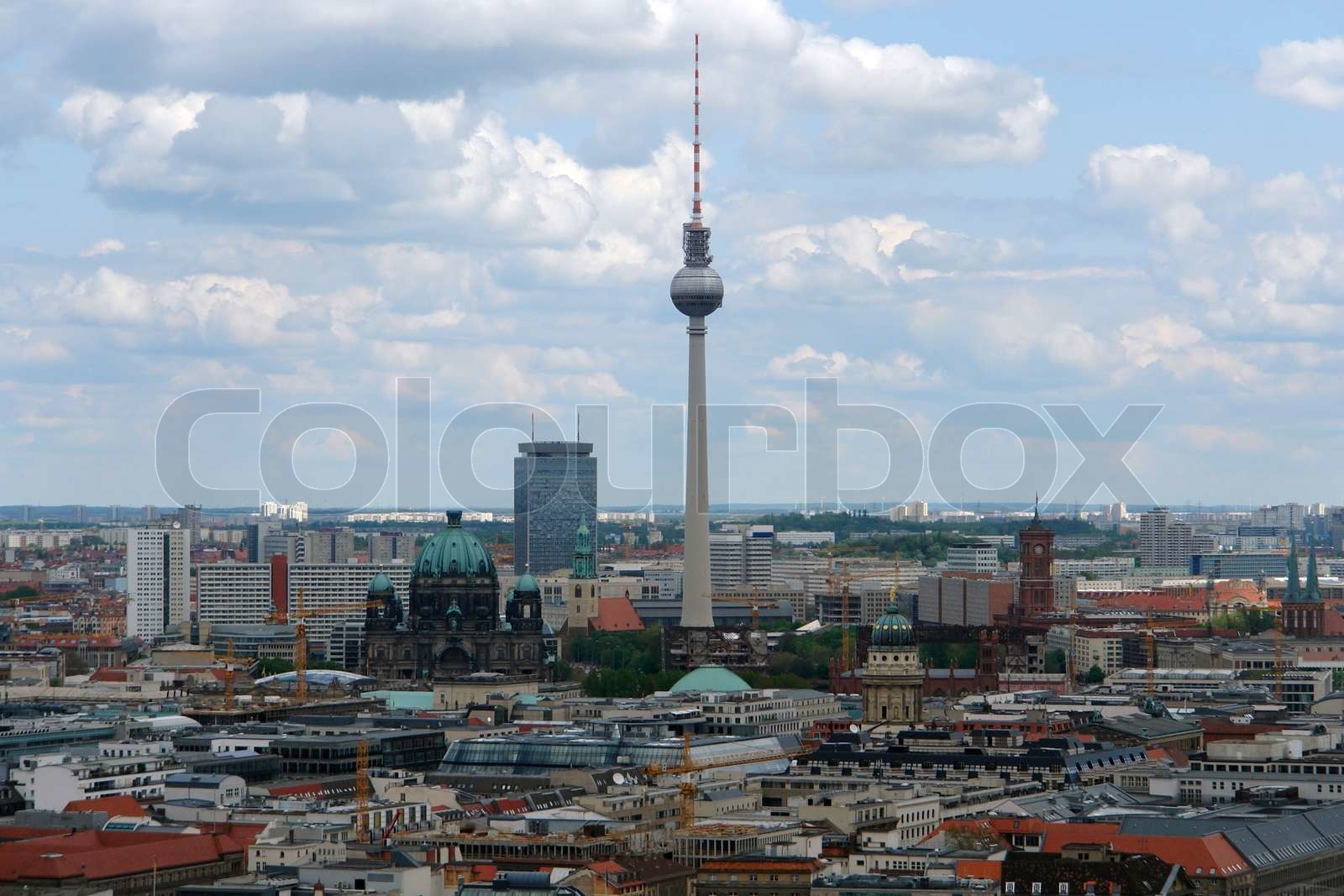 Luftfoto af Berlin med tv-tårn | Stock foto | Colourbox