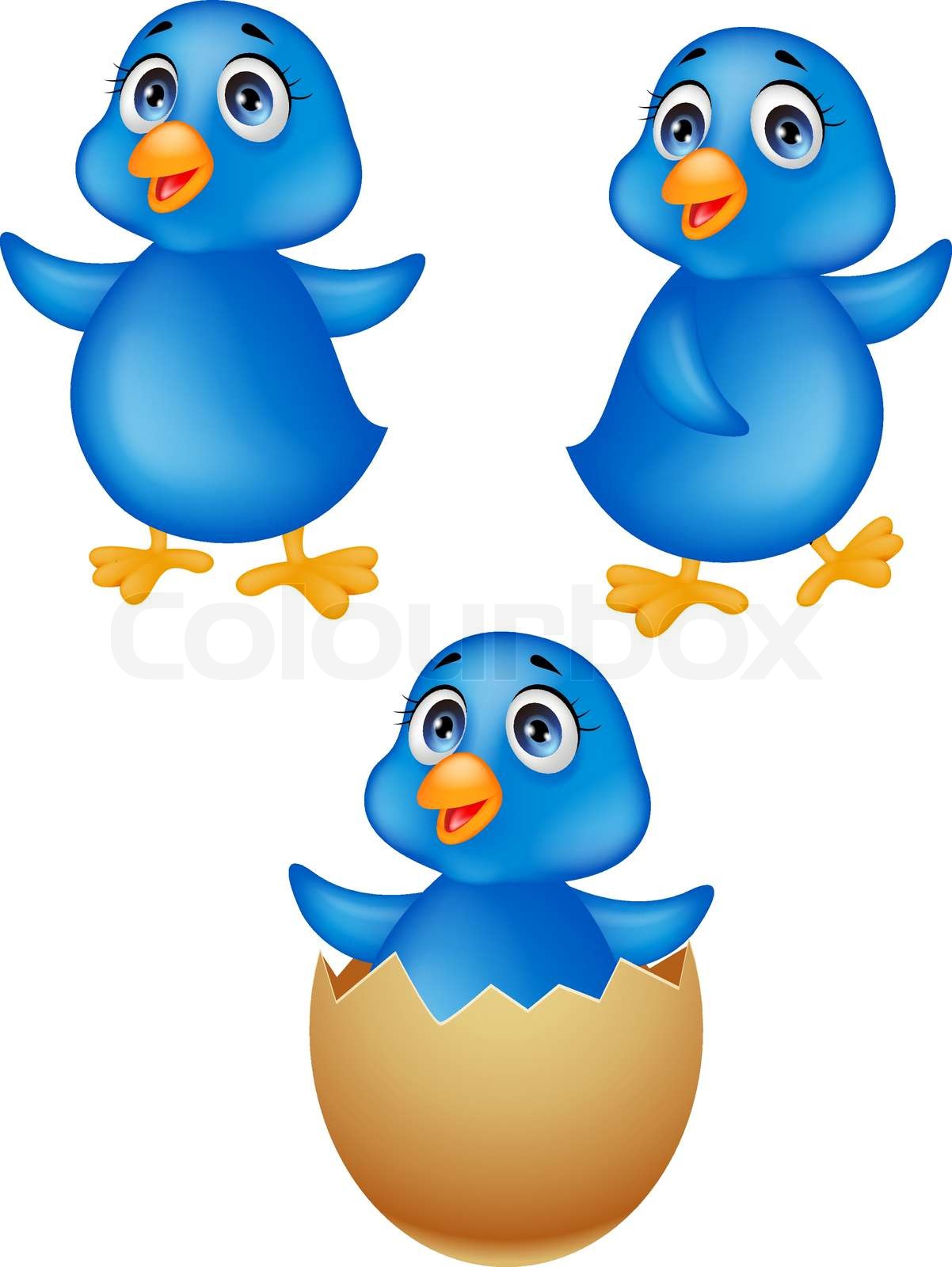 Baby bird cartoon | Stock vector | Colourbox