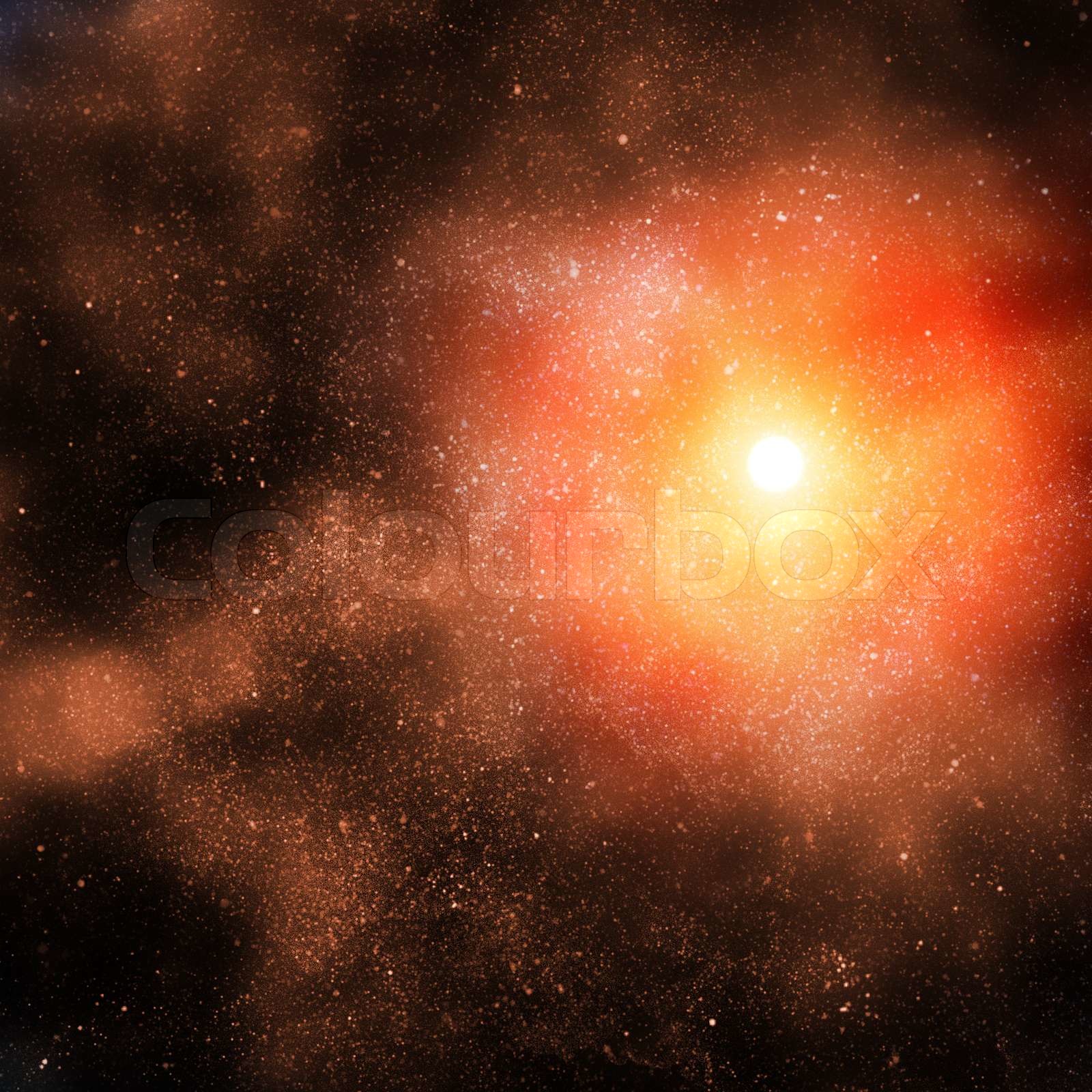 illustration af rummet med flere stjerner | Stock foto | Colourbox