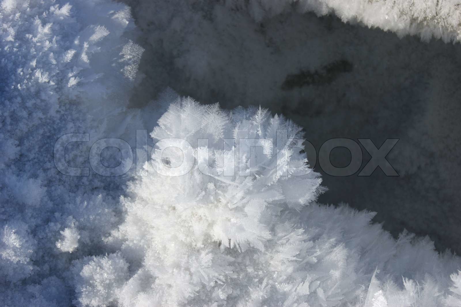 Ice flakes Stock image Colourbox