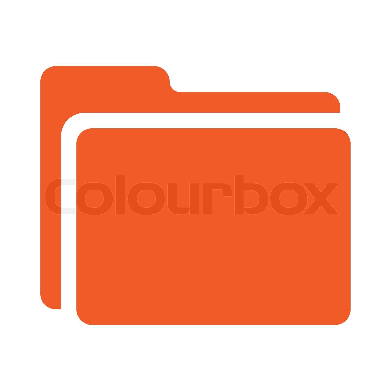 Icon - folder - orange | Stock vector | Colourbox