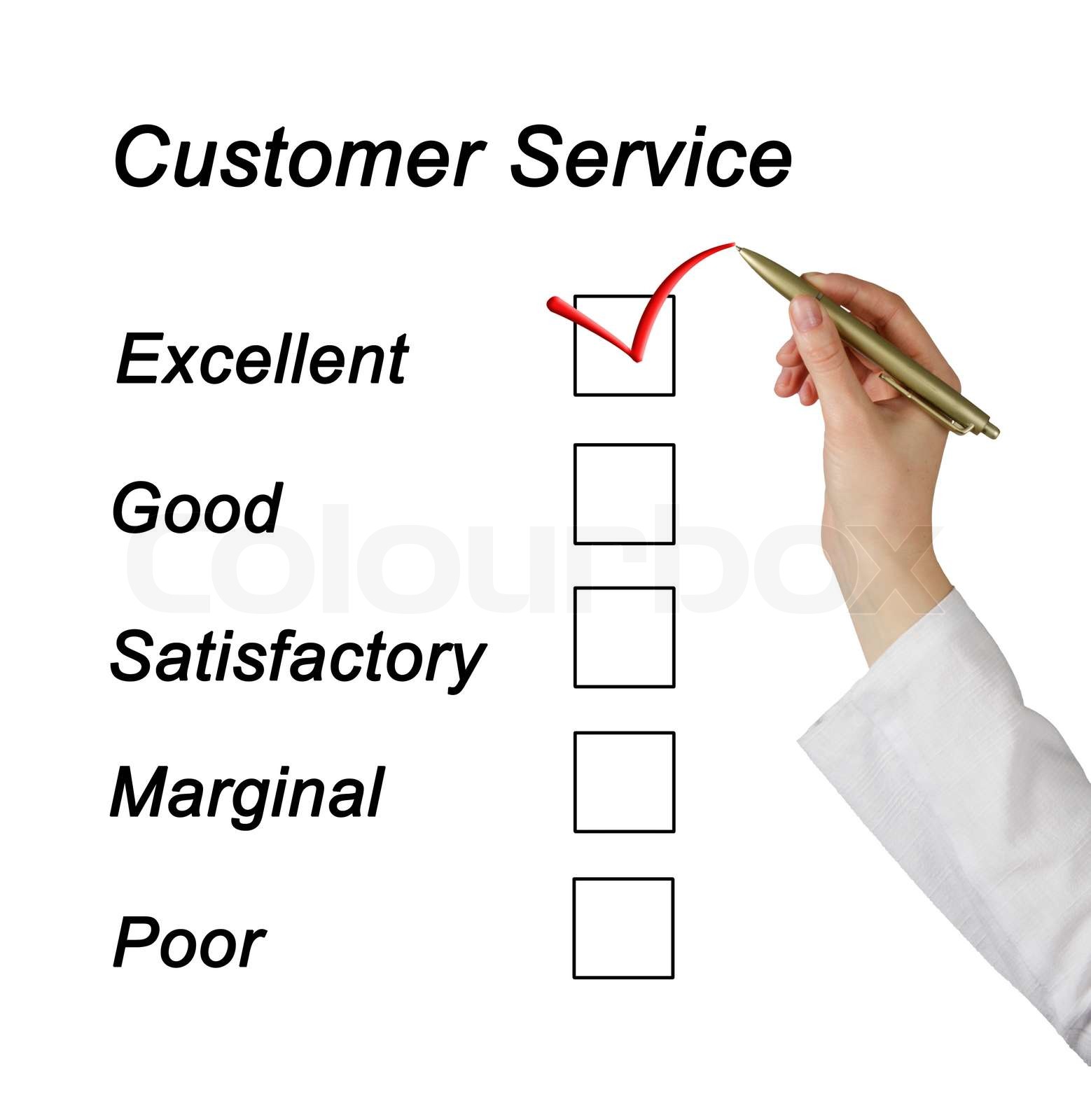 Auswertung der Kunden-Service | Stock Bild | Colourbox