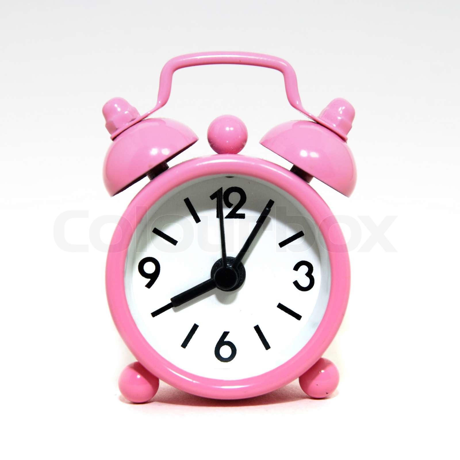 Pink alarm Stock image Colourbox