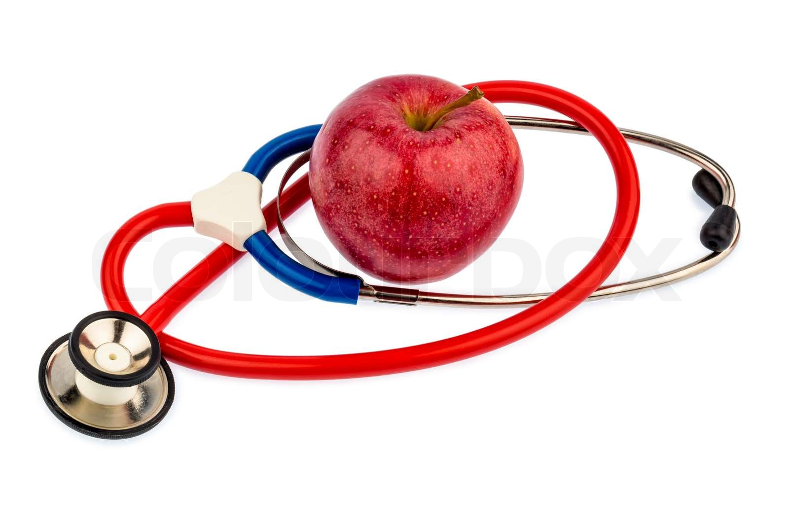 apple and stethoscope Stock image Colourbox