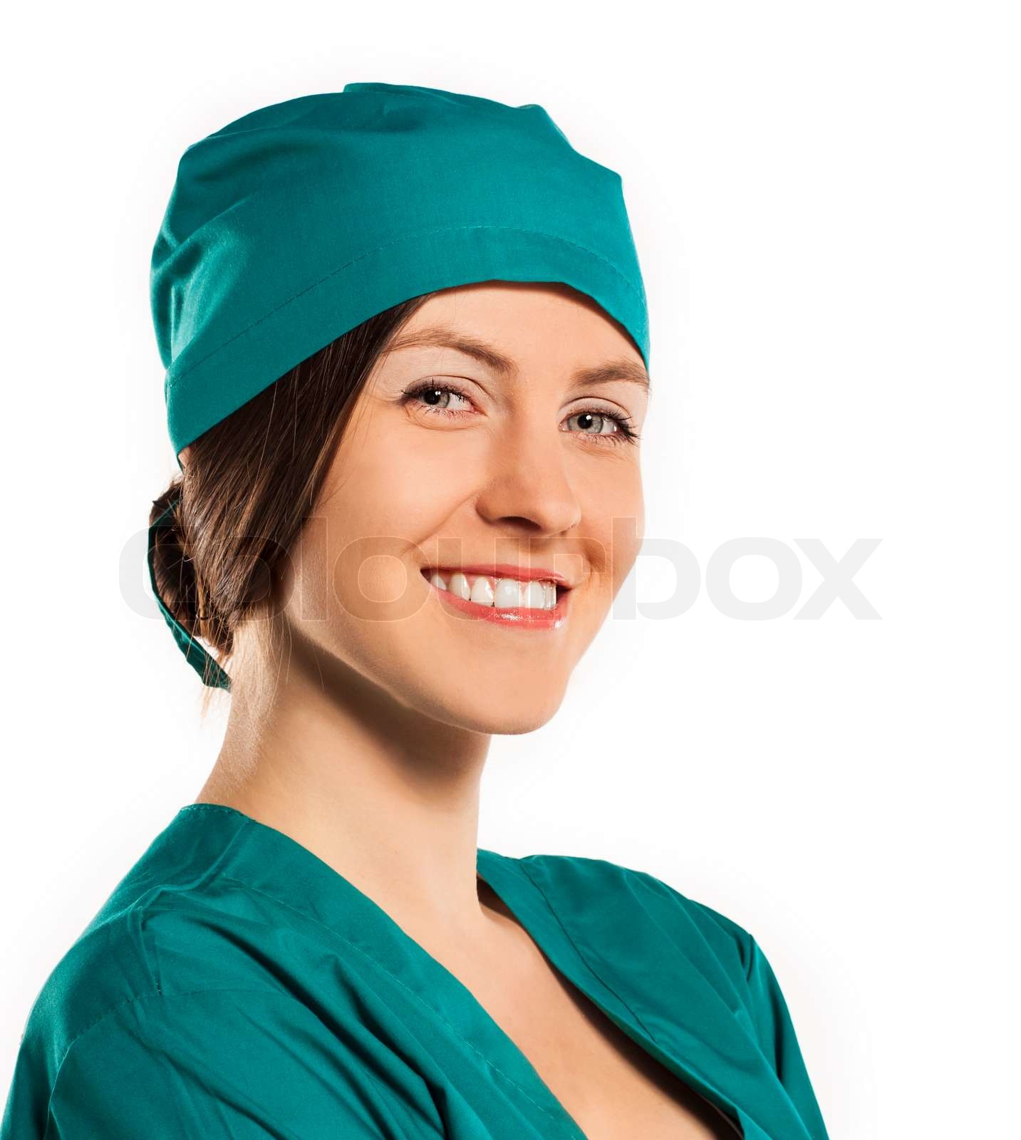 erfolgreiche Ärztin im Studio Stock Bild Colourbox