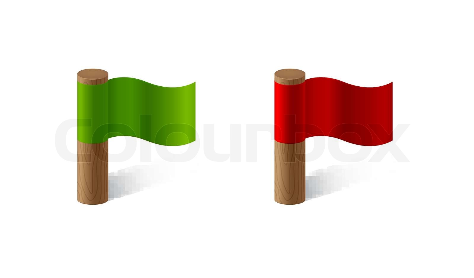 red and green flags Stock vector Colourbox