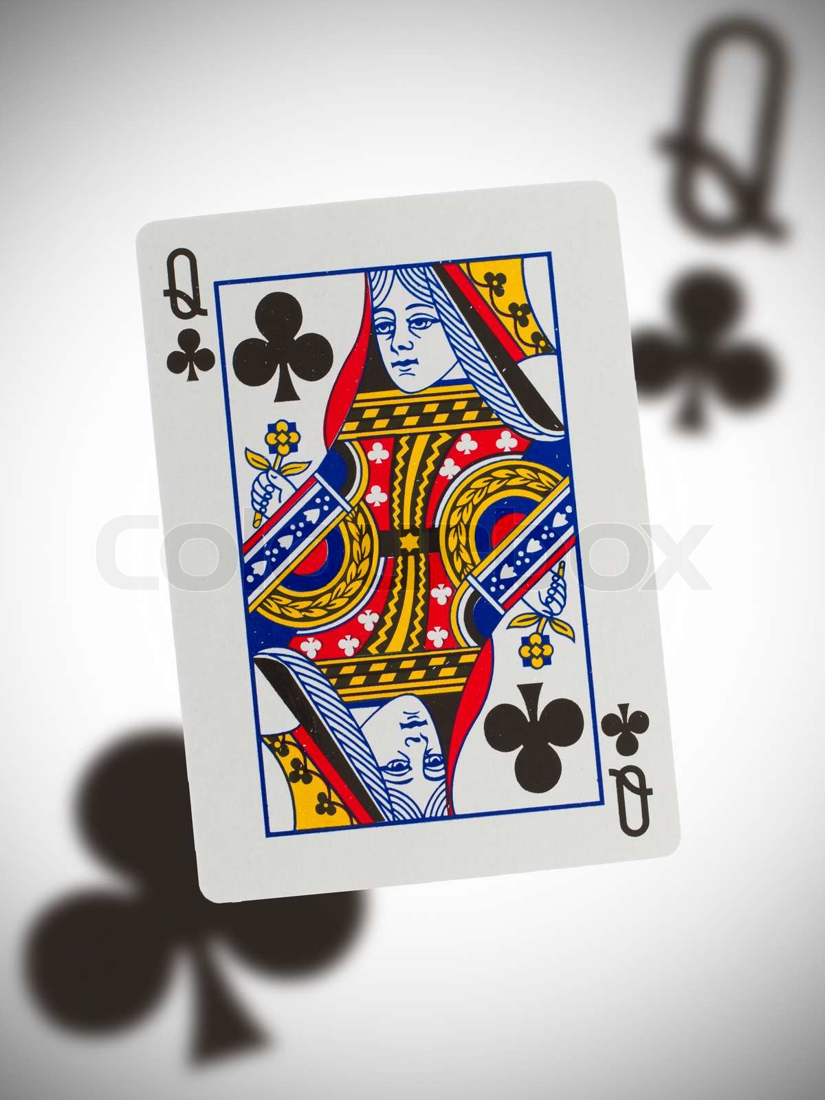 Playing card, queen Stock image Colourbox