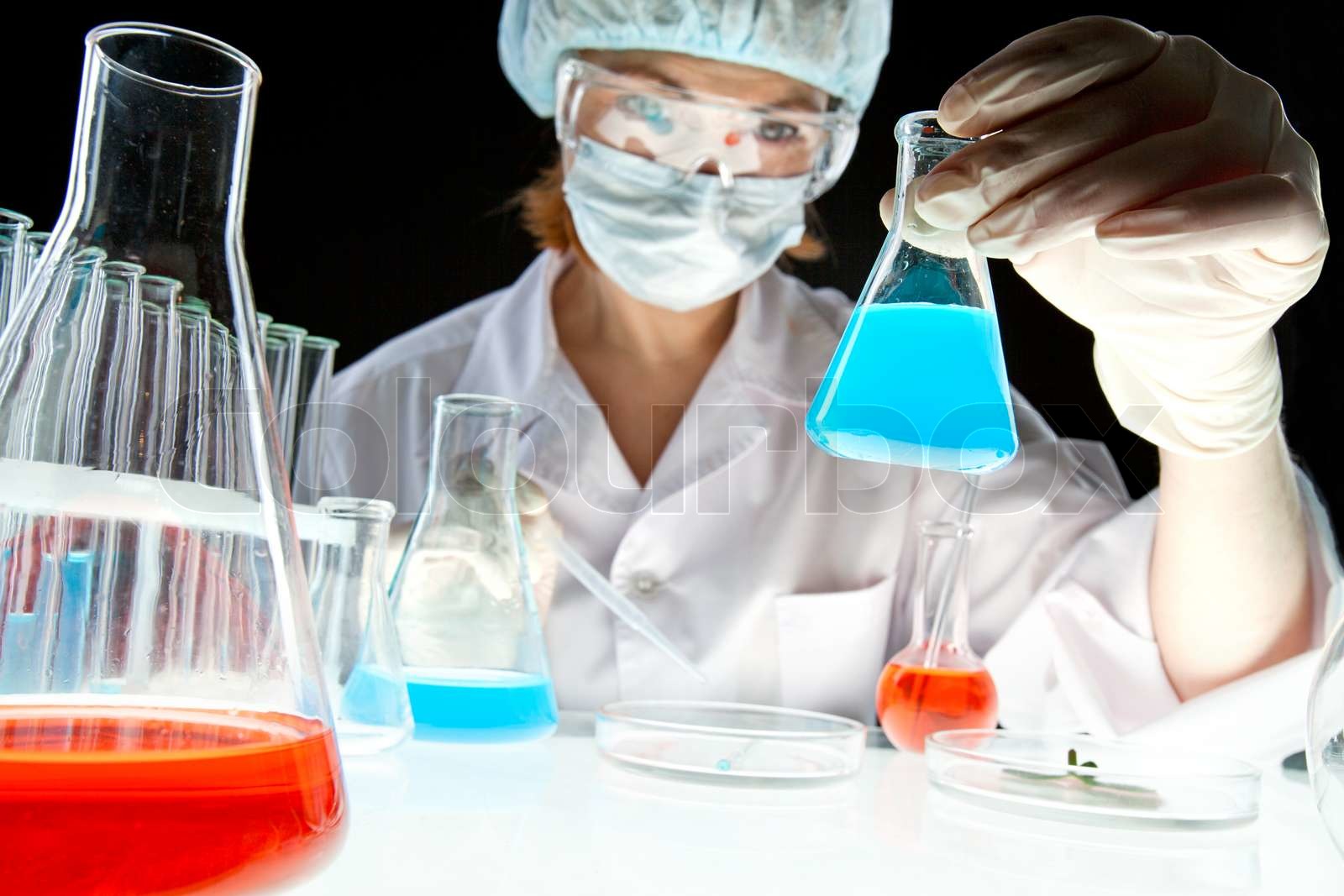 Medical experiment Stock image Colourbox