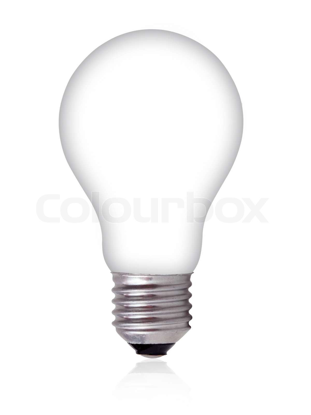 Empty Light Bulb on white background | Stock image | Colourbox