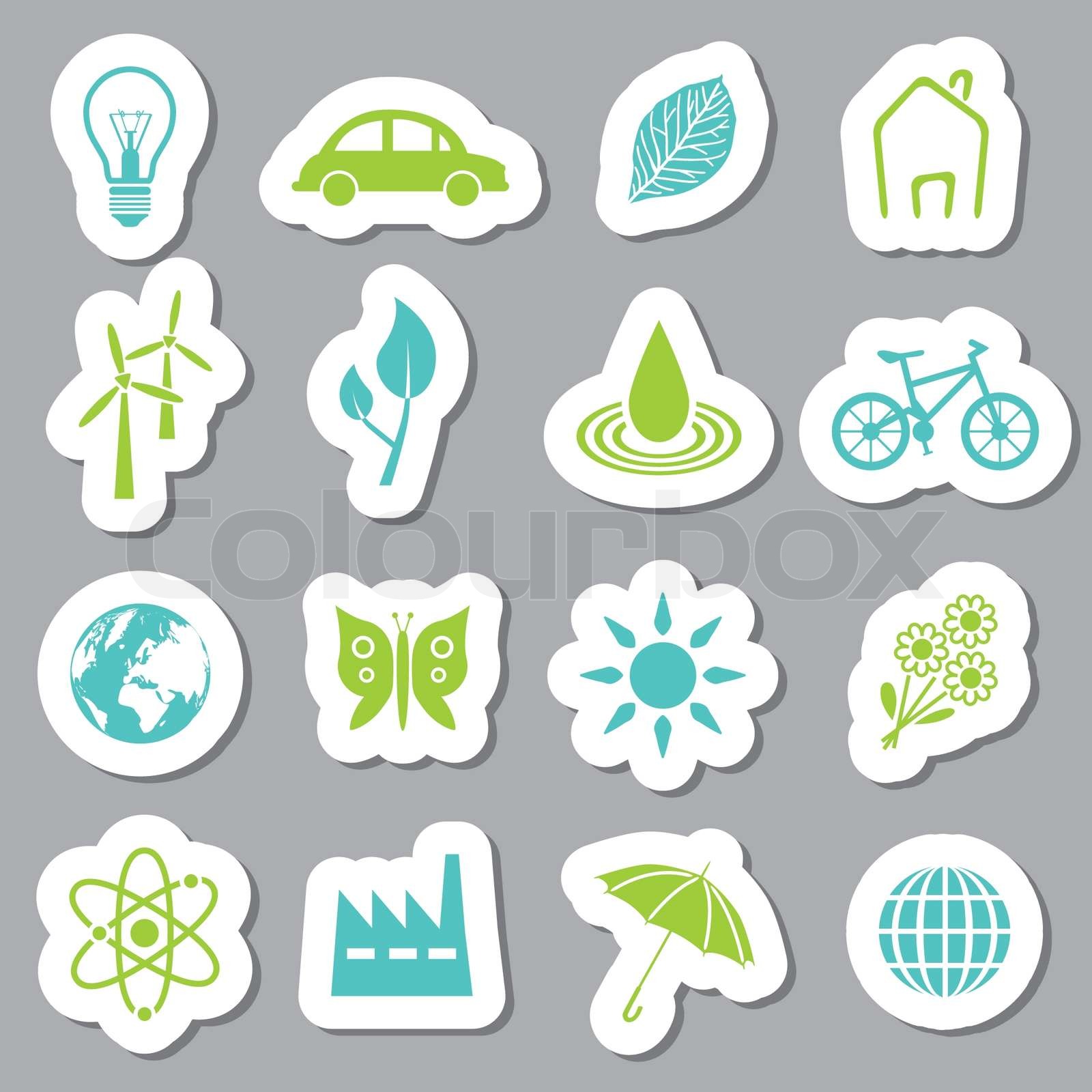 environment stickers Stock vector Colourbox