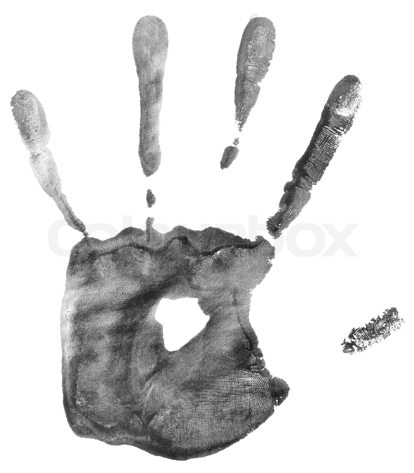 Handprint Stock Image Colourbox