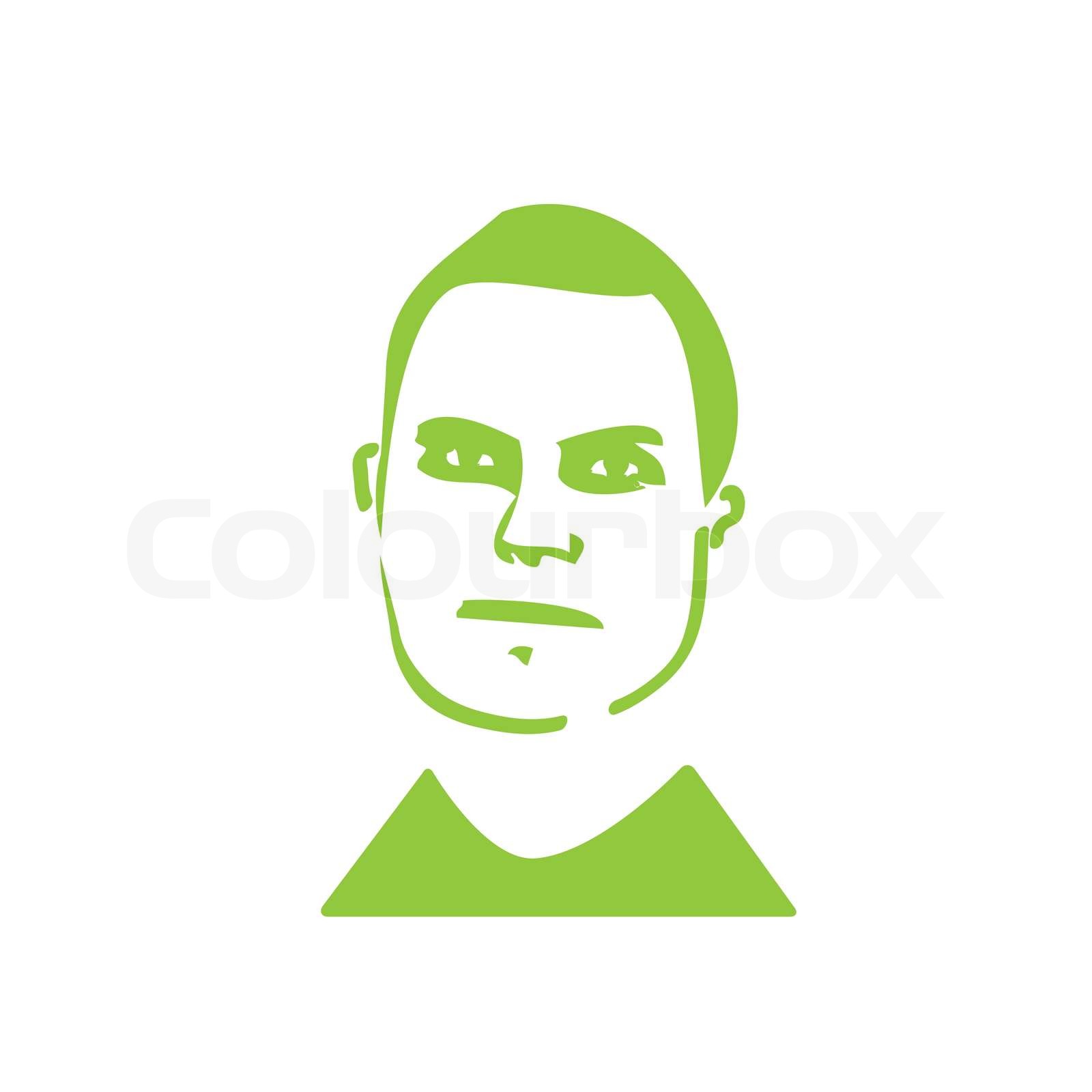Profile picture in green | Stock vector | Colourbox