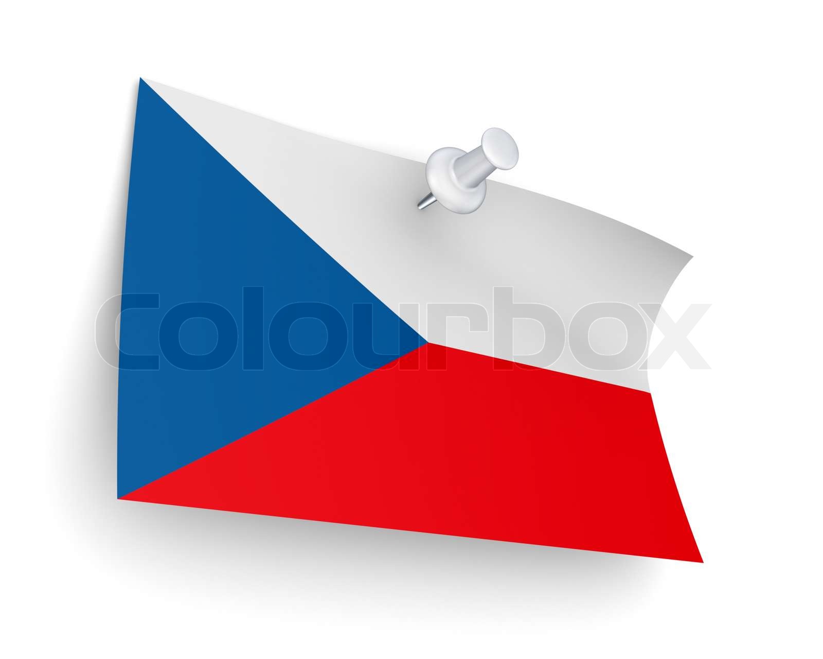 Czechian flag | Stock image | Colourbox