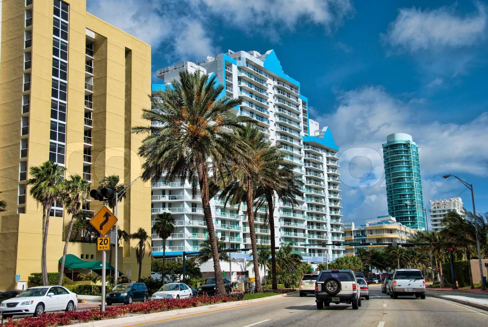 Streets of Miami, Florida Stock image Colourbox
