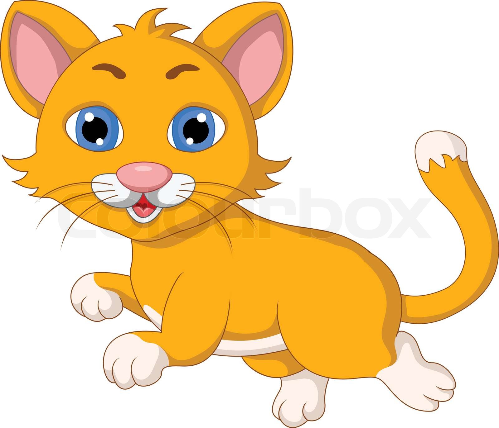 cute cat cartoon expression | Stock vector | Colourbox
