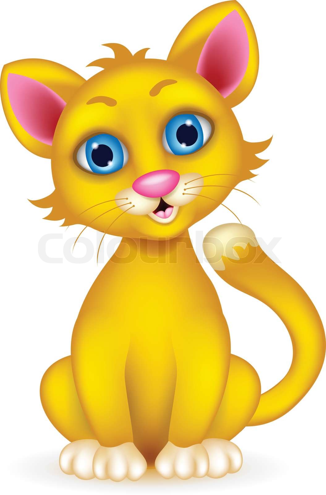 Cute cat cartoon | Stock vector | Colourbox