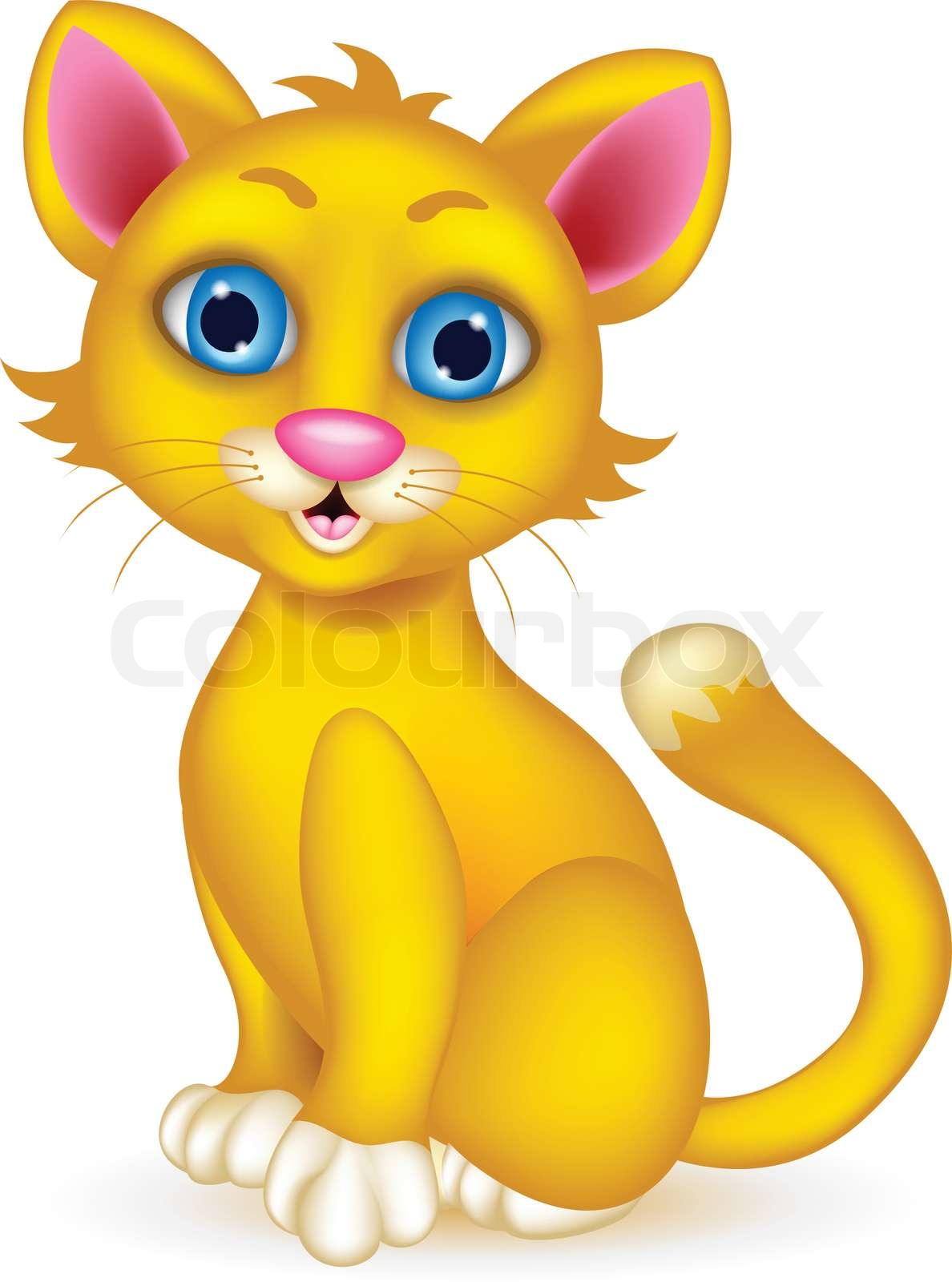 cute cat cartoon | Stock vector | Colourbox