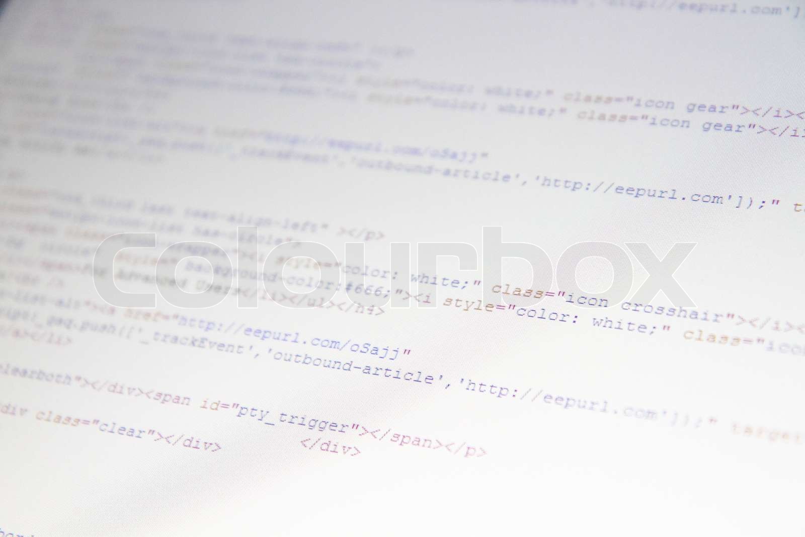 Code on Computer Screen | Stock image | Colourbox