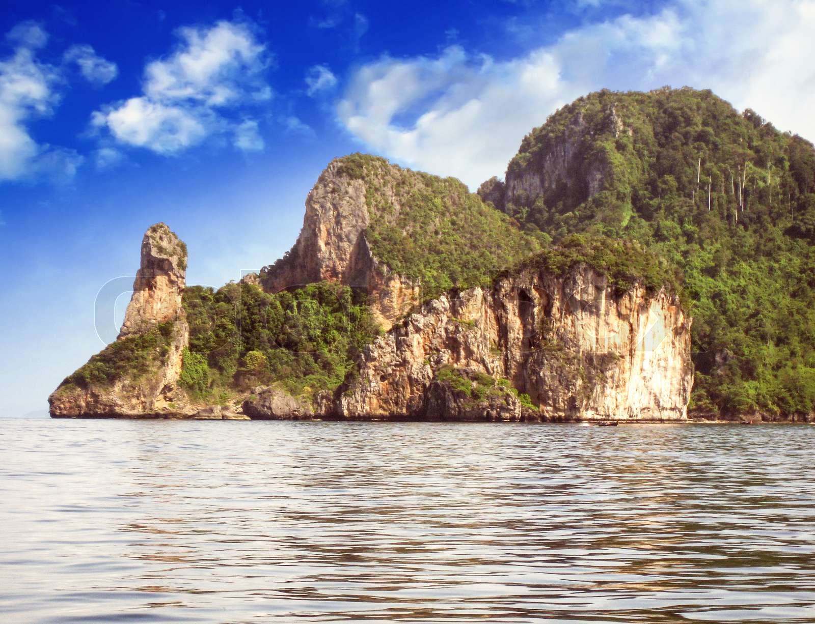 Thailand Beautiful nature and vegetation of Chicken Island | Stock ...