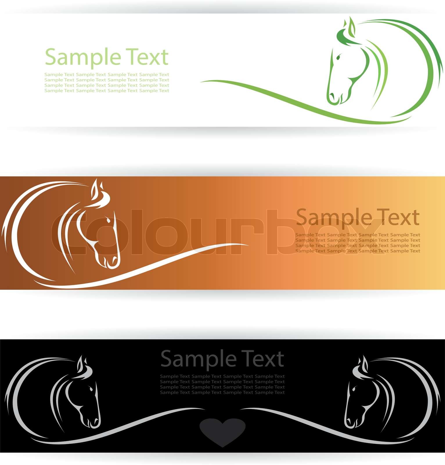 horse banners | Stock vector | Colourbox
