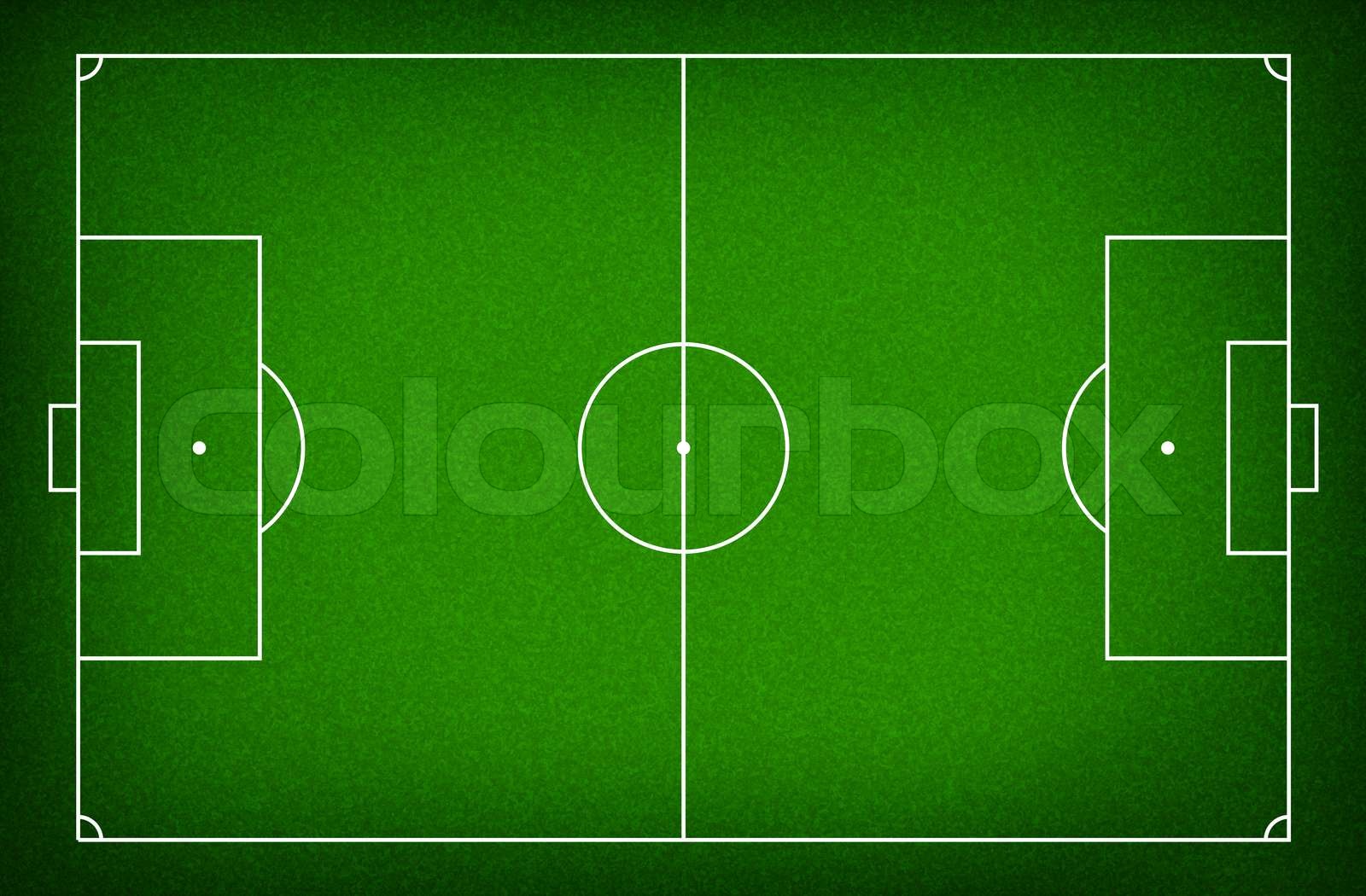 Illustration af en fodboldbane Stock foto Colourbox