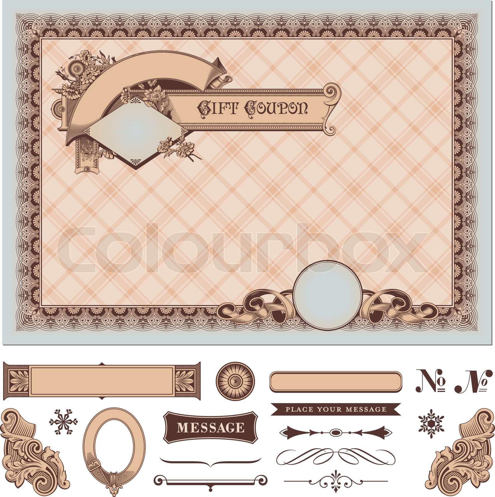 Certificate or coupon Stock vector Colourbox