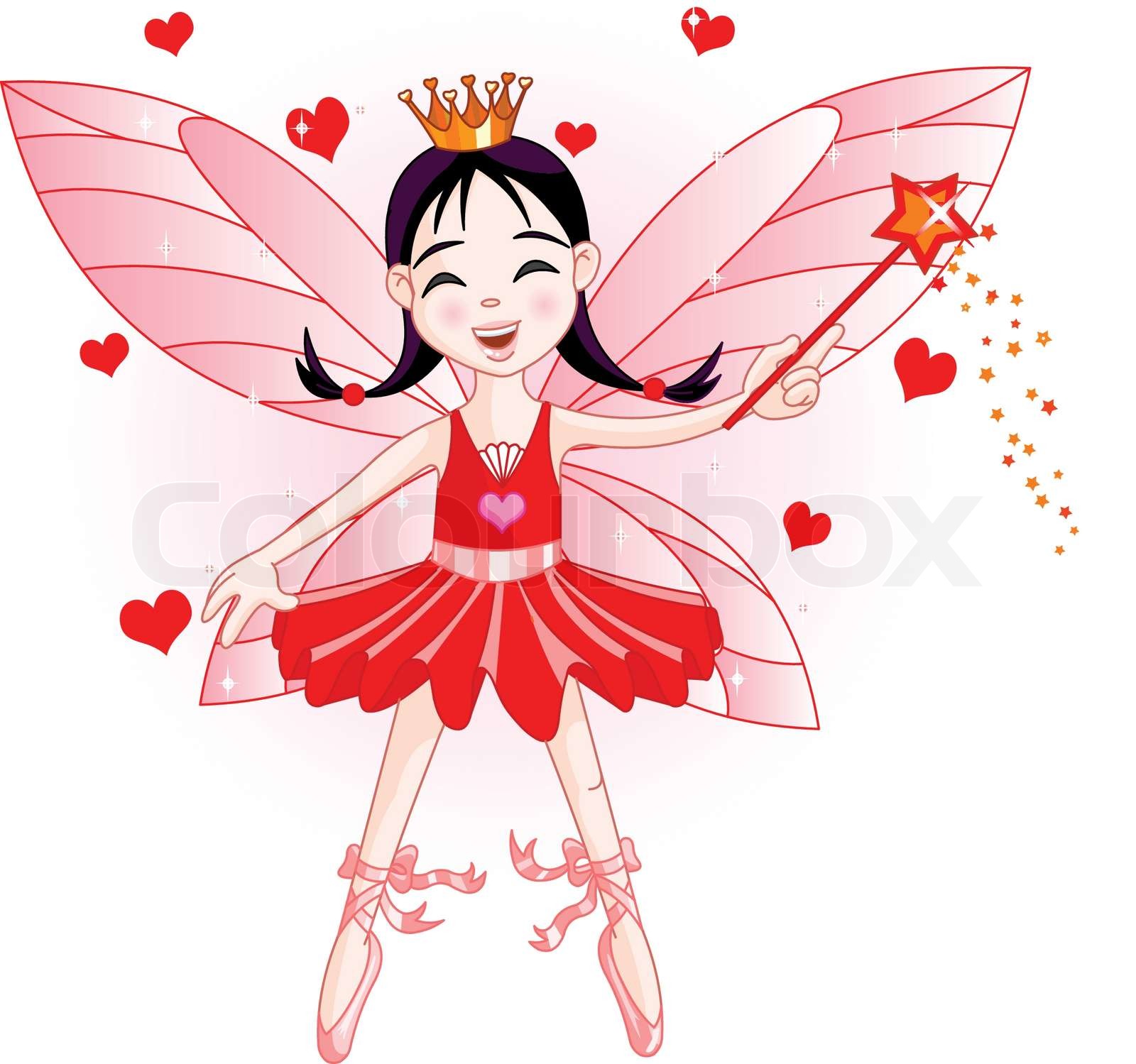 Little red fairy | Stock vector | Colourbox