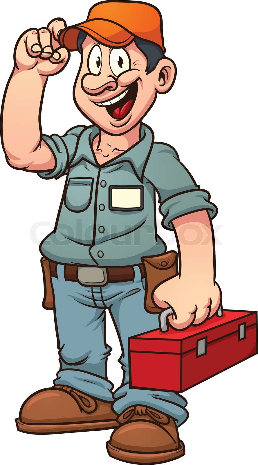 Cartoon handy man | Stock vector | Colourbox