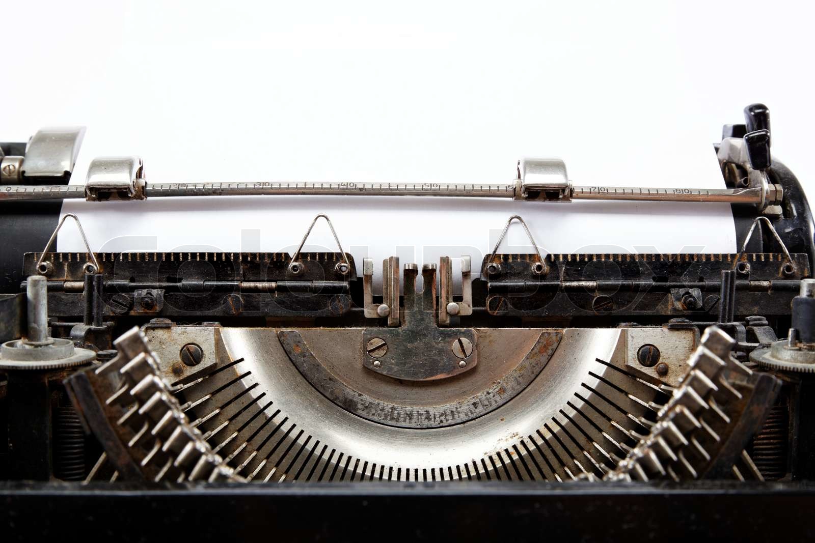 Old typewriter with a sheet of paper | Stock image | Colourbox
