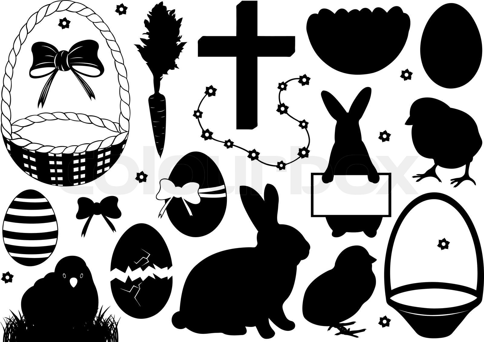 Easter Set Stock Vector Colourbox