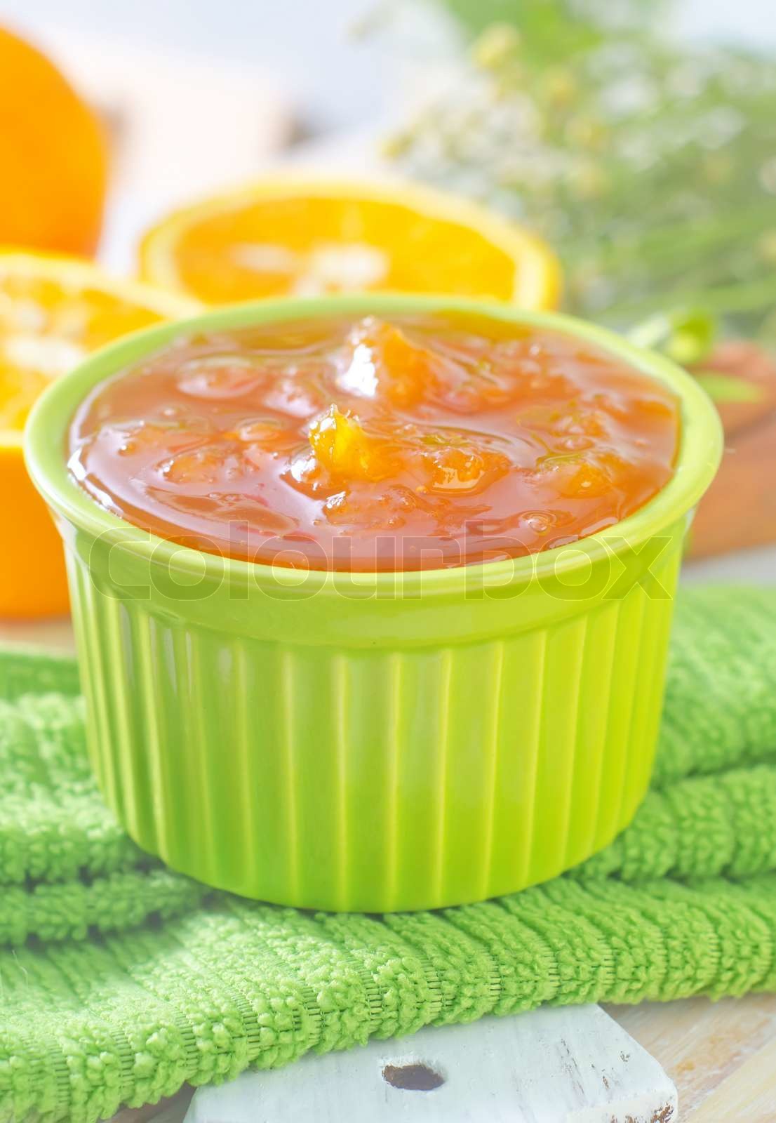 orange jam Stock image Colourbox
